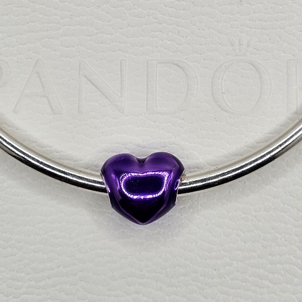 💜 Authentic Pandora HEART CHARM - Picture 3 of 7